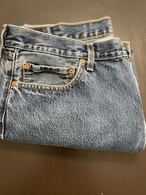 Levis 550 Relaxed Fit Mens Jeans 40x30 Medium Wash Blue Denim Faded